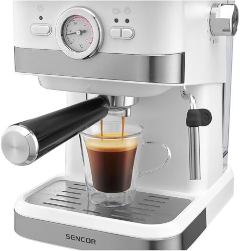 SENCOR Máquina de café expreso y CAPUCINO SES 1720WH