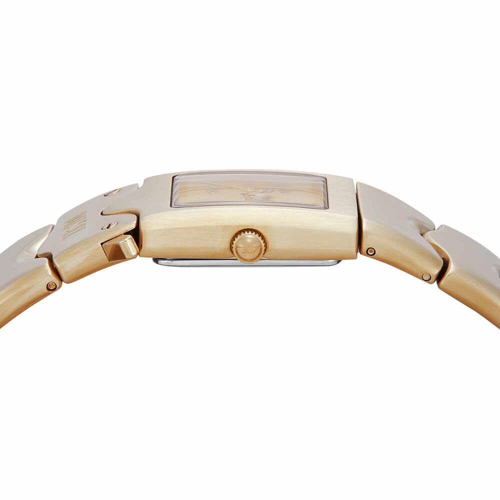 Diesel Reloj Analógico para Hombres de Cuarzo con Correa en Acero Inoxidable DZ2223, Tono Oro, 22MM
