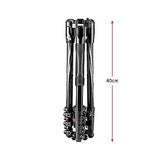 Manfrotto Befree Advanced Kit de Viaje, Cierre de Palanca, Aluminio, Cabezal de Bola y Placa 200PL de Liberación Rápida con Rosca 1/4'', Compacto para Cámaras DSLR, Mirrorless
