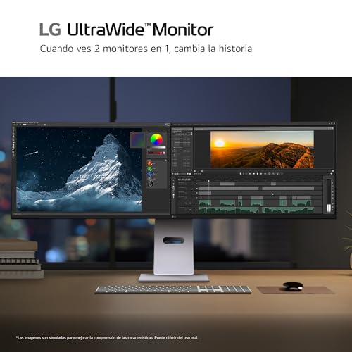 LG 49U950A-W - Monitor UltraWide Curvo, 49", Nano IPS, (5120x1440), 32:9, 144Hz, HDR400, AMD FreeSync Premium Pro/Ideal Multitarea, USB-C (PD 90W), Inclinación/Altura Ajustable, Blanco