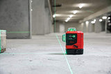 Leica Lino L6G: Nivel láser de línea de 3x360 grados con batería Li-Ion, cargador, adaptador magnético innovador y soporte para pared en una carcasa (láser verde, alcance de trabajo: 35 m)