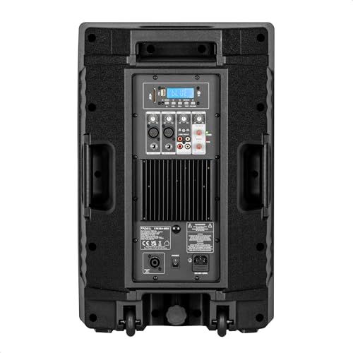 Ibiza - XTK12A-MKII - Altavoz Activo para megafonía de 12"/30 cm - Tweeter de compresión de 25 mm - Sistema Bass Reflex - USB, SD, Bluetooth - TWS - Asas y Ruedas - Novedad - Fiestas, Karaoke