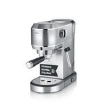 SEVERIN Máquina de café espresso Newspresa, máquina de portafiltro, bomba ULKA con 20 bares, boquilla espumadora de leche, depósito de agua de 1 L, para una o dos tazas, acero inox 1.350 W, KA 5997