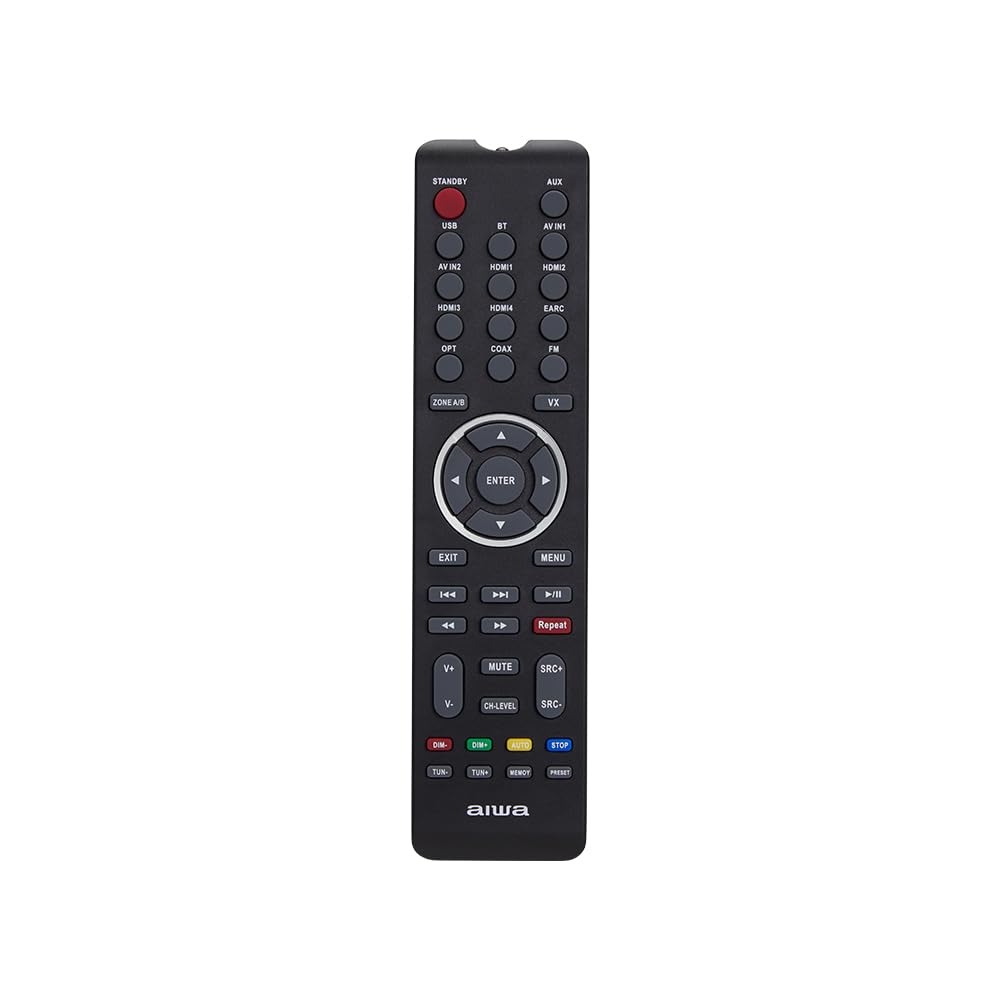 AIWA AVR-7210 Receptor de Audio y Video de 7.2 Canales con Dolby Atmos, Spotify Streaming, AirPlay 2, Bluetooth 5.2 y UHD 4K Passthrough - 1155W Total. Color: Negro