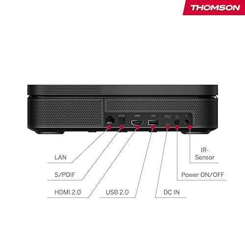Thomson Sirius PG55B Proyector Láser RGB Inteligente, Tiro Ultra Corto, Full HD 1080p, Google TV, 600 ANSI, Auto Enfoque, HDR10+, Dolby Digital+, Batería, WiFi, Bluetooth
