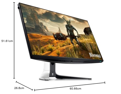 Alienware AW2723DF 27" QHD (2560x1440) Monitor Gaming, 280Hz (OC), Fast IPS, 1ms, AMD FreeSync Premium Pro, NVIDIA G-SYNC Compatible, 95% DCI-P3, HDR, DisplayPort, 2x HDMI, 5x USB, 3 Años de Garantía