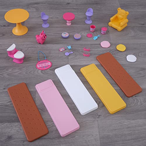 KidKraft Casa de Muñecas de Madera Castillo de Caramelo con Muebles y Accesorios, Casita con Figura de Lama Unicornio, para muñecas de 30 cm, Juguetes niños y niñas 3+ años (20242)