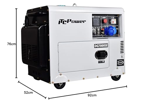 ITCPower ITC Power IT-DG7800SE - Generador Diésel insonorizado (6300 W, 230 V)