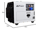 ITCPower ITC Power IT-DG7800SE - Generador Diésel insonorizado (6300 W, 230 V)