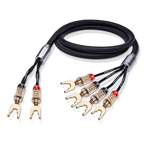 Oehlbach XXL® Fusion Four - Juego de cables de altavoz (2 m), color negro