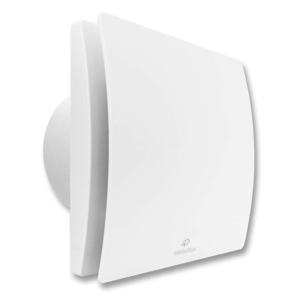 Aerauliqa QD100HTBB - Aspirador axial diam.99mm - 8W - 83m3/h - cód. 003140 - con control de humedad y temporizador