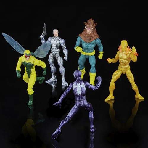 Hasbro Marvel Legends Series Spider-Man Toy - Paquete de 5 Figuras de acción coleccionables a Escala de 6 Pulgadas, 14 Accesorios, niños a Partir de 4 años, Multicolor (F3479), Exclusivo en Amazon