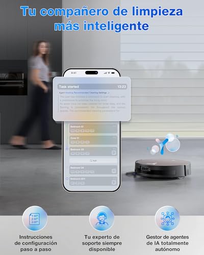ECOVACS X11 OMNI CYCLONE Robot Aspirador y Friegasuelos, BLAST+19,500 Pa, Potencia ultrarrápida, OZMO ROLLER 2.0, Altura Máxima de Ascenso de 4cm, Rodillo Extendido, Vaciado Automático PureCyclone 2.0