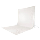 Hama Fondo de fotografía de Tela de 2,95 x 6 m (Fondo Plegable para Estudio fotográfico, 100% algodón, Pantalla Blanca, Fondo para fotografía, vídeo y televisión), Color Blanco
