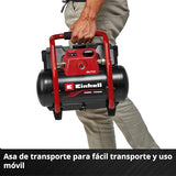 Einhell Compresor con batería TE-AC 36/150 Li OF-Solo Power X-Change (36 V, máx. 8 bar, depósito de 6 l, potencia de aspiración 150 l/min, manómetro, sin aceite, sin batería)