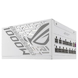 ASUS ROG Strix 1000W Platinum White Edition, Fuente de alimentación ATX Modular, 80 Plus Platinum, ATX 3.1, PCIE 5.1, Conector 12V-2x6, MOSFET GAN, estabilizador de Voltaje 'GPU-First'