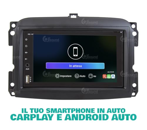 Radio de Coche Fiat 500L Android GPS Bluetooth WiFi USB Dab+ Touchscreen 6.2" 8core Carplay AndroidAuto