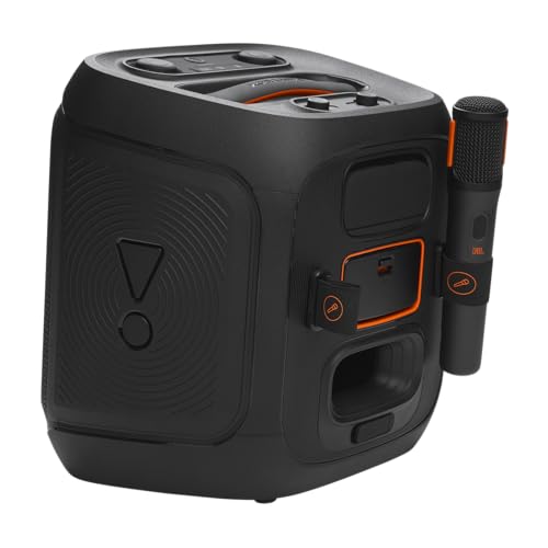 JBL Partybox Encore 2, altavoz inalámbrico bluetooth para fiestas, con micrófono, 15h de autonomía, resistente a salpicaduras, sonido JBL Pro y AI Sound Boost, compatible con Auracast, negro