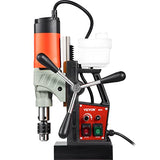 Vevor Taladro Magnético 1200W 1,57" Taladro de Base Magnética Núcleo Magnético Taladradora Magnético Profesional Taladro Magnético con Conexión al Cuello Fuerza Máxima Taladro Electromagnético