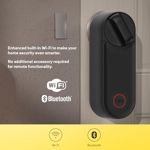 Yale Linus Smart Lock L2 - Negro - 05/103210/MB | Acceso sin llave | Instalación DIY | Bloqueo/desbloqueo remoto | Llaves virtuales| Alertas en tiempo real