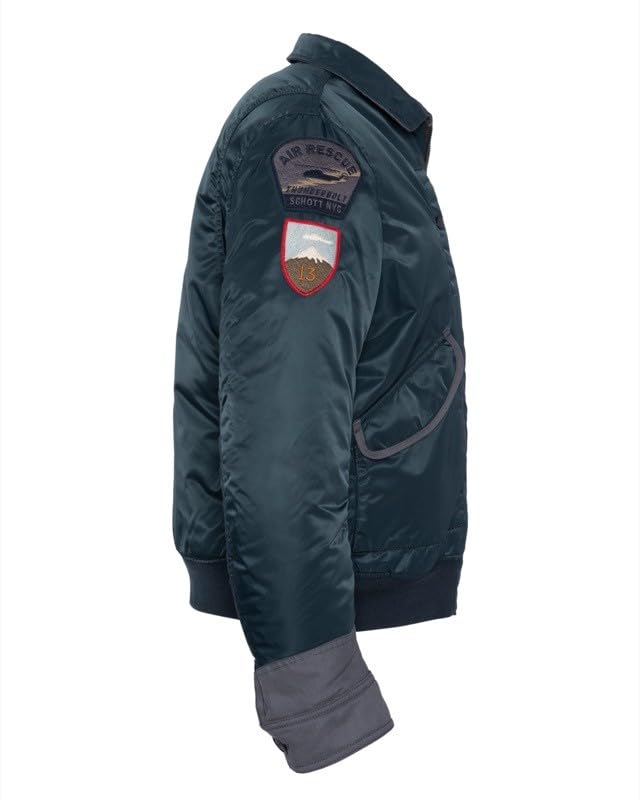 Schott NYC 210 vintrs Chaqueta, Azul Marino, L para Hombre