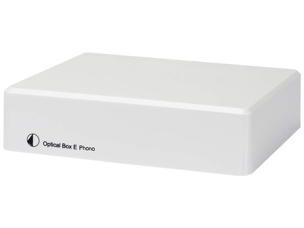 Pro-Ject Optical Box E Phono - Previo de Phono con DAC. Salida Linea Analogica y Optica. Color Blanco