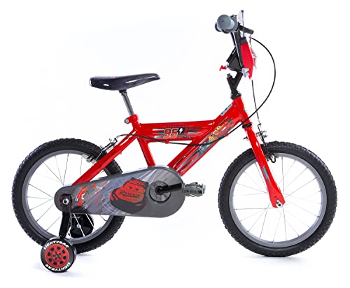 Huffy Bicicletta Pollici Bicicleta de 16 Pulgadas Disney Cars Luxury, Unisex-Baby, Rojo