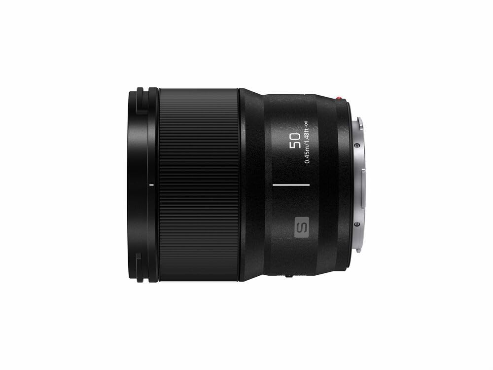 Panasonic Lumix S S-S50 - Objetivo 50 mm (F1.8, Distancia Focal Fija, Gran Angular, Diseño Compacto y Ligero, Resistente al Polvo, Agua y Frio), Negro