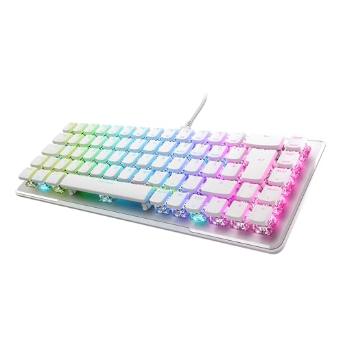 Turtle Beach Vulcan II Mini - 65% Teclado óptico mecánico para Juegos con iluminación RGB Personalizable, tecnología duplicadora de Teclas, Placa de Aluminio, Color Blanco