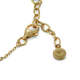 Emporio Armani Pulsera de plata de ley dorada para mujer, EG3619710, Eine Grösse, No es una piedra preciosa, Oro Amarillo