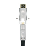 AISENS A148-0512 Cable HDMI V2.0 AOC desmontable premium alta velocidad/HEC 4K@60Hz 4:4:4 18Gbps, A/M-D/A/M, negro, 30m