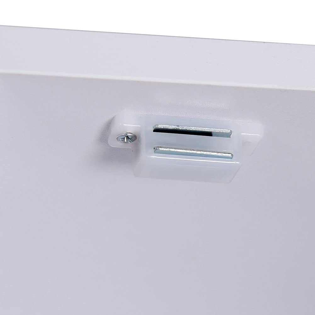 BAKAJI Mueble de TV de Madera MDF aparador con Base de televisión, 2 Compartimentos Abiertos, para Videojuegos y 2 Puertas, tamaño 110 x 35 x 36 cm, Color Blanco, diseño Moderno