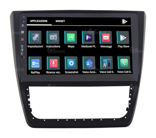 Radio de Coche para Skoda Yeti 2014 con climatizador Manual Android GPS Bluetooth WiFi USB Dab+ Touchscreen 10" 8core Carplay AndroidAuto