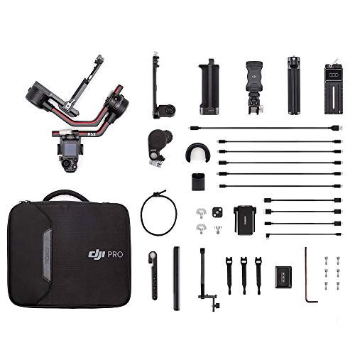 DJI Pack RS 2 Pro, estabilizador portátil en tres ejes, carga útil de 4.5 kg, fibra carbono, incluye transmisor imagen y más accesorios, negro