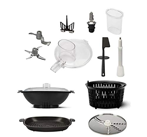 efbe-Schott Thermomaster SC HA 1020 - Robot de cocina multifunción con báscula integrada, 11 velocidades, función de cocción, acero inoxidable, accesorios