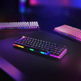 Glorious Gaming GMMK 2 Compact 65% - Teclado gaming mecánico, compacto TKL 65%, carcasa de aluminio, personalizable, keycaps dobles, switches Fox, RGB, distribuciones QWERTY estadounidense - Rosa