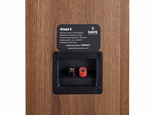 Davis Acoustics Ariane 5 Nogal (Walnut) - Columna de 3 vías/3 Altavoces - Altavoz Vendido por Unidad