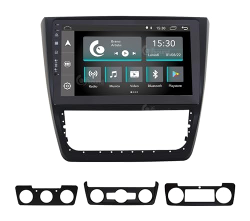 Radio de Coche para Skoda Yeti 2014 con climatizador Manual Android GPS Bluetooth WiFi USB Dab+ Touchscreen 10" 4core Carplay AndroidAuto