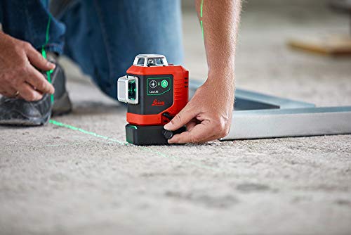 Leica Lino L6G: Nivel láser de línea de 3x360 grados con batería Li-Ion, cargador, adaptador magnético innovador y soporte para pared en una carcasa (láser verde, alcance de trabajo: 35 m)