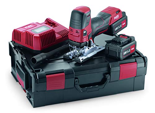 Flex JS 18.0-EC/5.0 489778 - Sierra de calar con batería (sierra de 18 V, 5,0 Ah, velocidad de carrera sin carga: 0-3500 /min, carrera de 26 mm, carrera de péndulo 4)