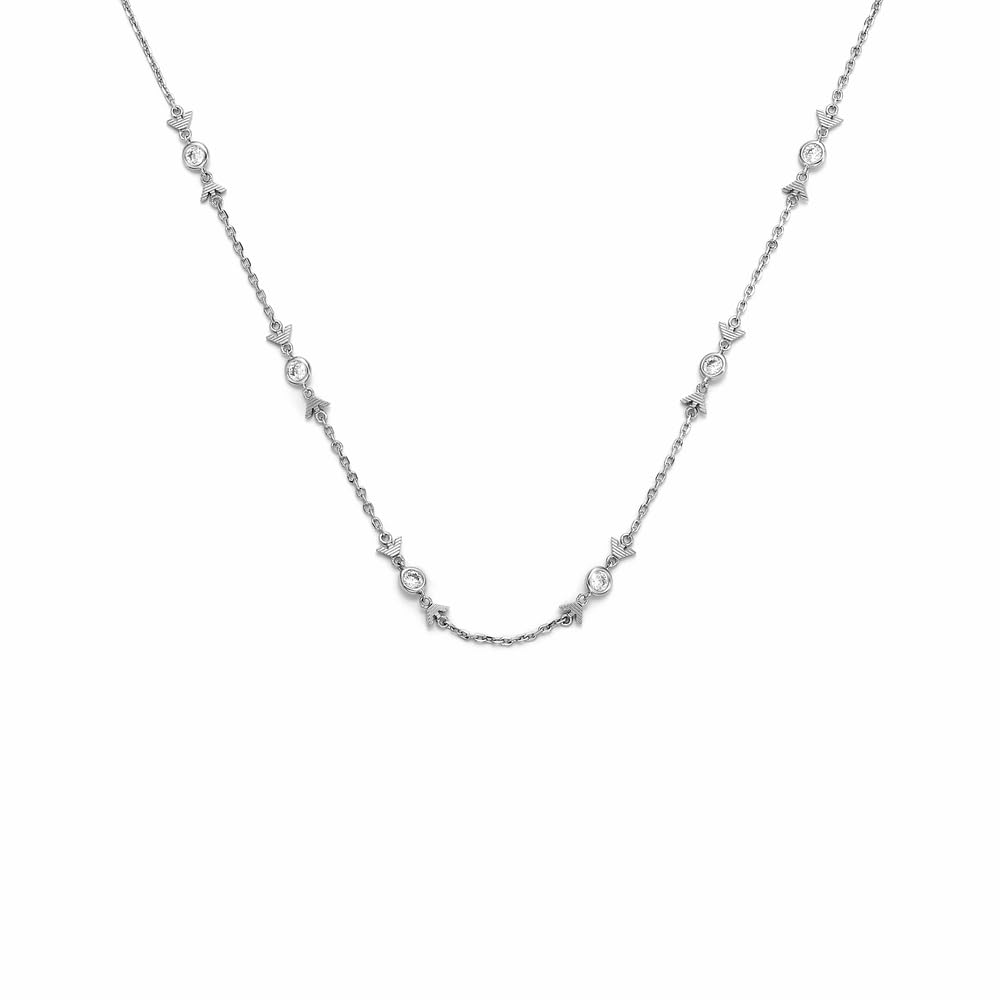Emporio Armani Collar de plata de ley con cierre de langosta para mujer