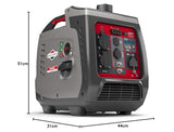 Briggs & Stratton Generador Portátil Inverter PowerSmart Series P2400, 2400 Watt/1800 Watt es Potencia Limpia, Ultra silencioso y Ligero, W