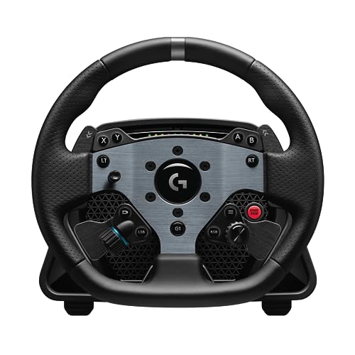 Logitech G PRO Racing Wheel, PC, fuerza de 11 N⋅m, accionamiento directo, Force Feedback TRUEFORCE,palancas de cambio magnéticas, doble embrague,pantalla OLED, desacople rápido, distribución PRO