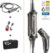 Juice Booster 2 Basic Set IT, Mobile Wallbox 22kW Sin Instalación, Cargador Coche Electrico con Cable Tipo 2, Ligero e Impermeable IP67, Incluye Adaptador CEE32 Rojo de Fases + Tipo L (IT)