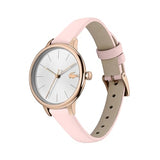 Lacoste Reloj Analógico de Cuarzo para Mujer Colección Cannes con Correa de Cuero Rosa - 2001101