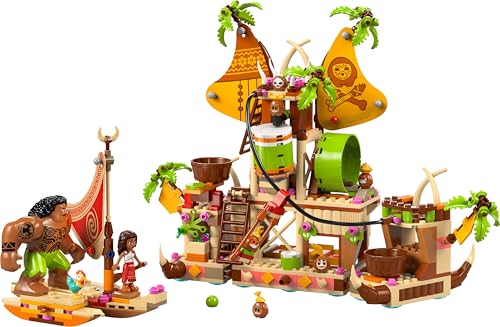 LEGO | Disney Vaiana 2 Barcaza de los Kakamora - Barco de Juguete con Tesoro Para Niñas y Niños de 7+ Años - Mini Muñeca de Vaiana y Figura de Maui - Regalo de Cumpleaños Coleccionable para Fans 43258