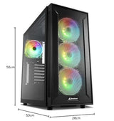 Sharkoon TG6M RGB - Caja de Ordenador, PC Gaming, Semitorre ATX, Negro