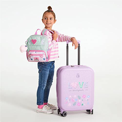 Enso Love Ice Cream Maleta de Cabina Morado 40x55x20 cms Rígida ABS Cierre TSA Integrado 37L 2,74 kgs 4 Ruedas Dobles Equipaje Mano