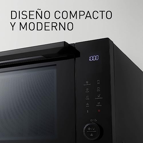 Panasonic NN-DS59NMETG Microondas Combi 4 en 1, Horno Grill, Superficie Plana, 27 Litros, 1000 W, Cocción En Dos Niveles, Sensor Genius, 32 Programas, Bandeja Para Grill, Limpieza Fácil, Negro