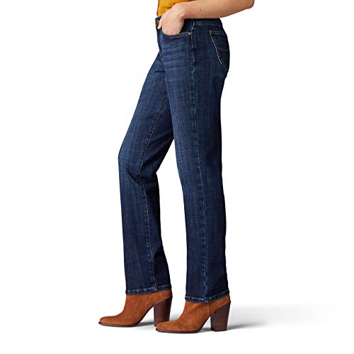 Lee Relaxed Fit Straight Leg Jean Jeans, Realizado, 38 para Mujer